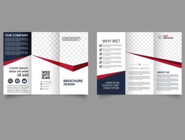 Yaratıcı kurumsal modern işletme üç katlı broşür