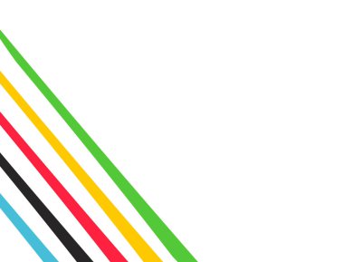 Beyaz arka planda renkli çizgiler. Basit arkaplan