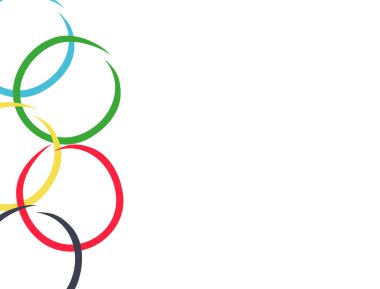 Beyaz arka planda renkli halkalar. Renkli dairelerle soyut bir arkaplan. Senin için tasarladım. Basit arkaplan