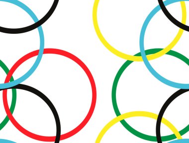 Beyaz arka planda renkli halkalar. Tasarım için soyut parlak arkaplan. Soyut çok renkli arkaplan. Tasarım için vektör grafikleri. Dalgalar, doku Arkaplanı