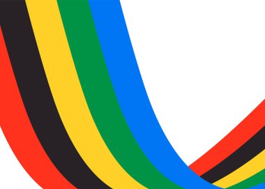 Beyaz arka planda renkli çizgiler. Parlak tasarım.