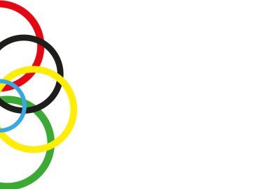 Beyaz arkaplanda soyut renkli çizgiler.