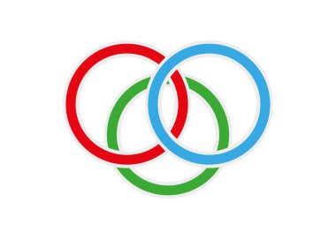 Beyaz arkaplanda soyut renkli çizgiler.