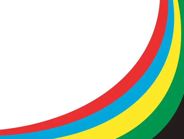 Banner Med Fargede Bølger Vektordesign Vektorgrafikk Design – stockvektor