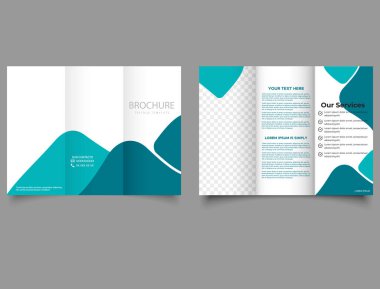 Creative Corporate Business Trifold Broşür Şablonu Tasarımı, soyut iş broşürü, vektör broşür tasarımı. Broşür tasarımı, kapak, yıllık rapor, poster, üç katlı broşür