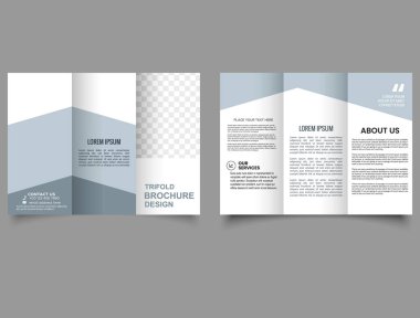 Üç katlı bir broşür. Şirket profili üç katlı broşür
