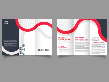 Üç katlı Broşür Broşür Üç katlı Broşür Tasarımı. Vektör