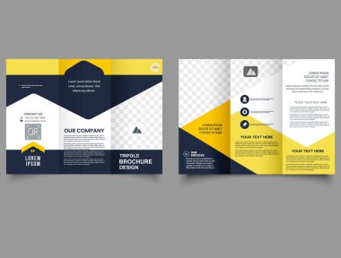 Gayrimenkul broşürü şablon tasarımı. İnşaat broşürü şürü ya da şirket profili.