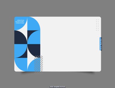 Basit geometrik şekillerin bileşimi. Sunum, Flyer ve Broşür, Kartlar ve İniş için. Vektör illüstrasyonu.