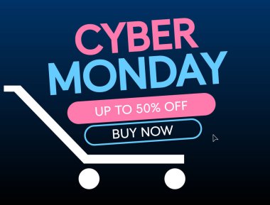 Siber pazartesi. Vektör Tasarımı Resimleri.