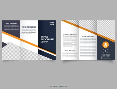 Profesyonel şirket broşür şür tasarımı. Profesyonel üçlü katlı broşür vektör tasarımı.