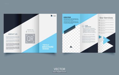 Broşür yaratıcı tasarım. Kapaklı, arka ve iç sayfalı çok amaçlı şablon. Broşür Şablonu. Broşürü Hazır Et.