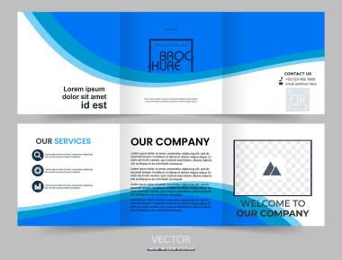 Soyut Triford broşürü. Vektör illüstrasyonu.