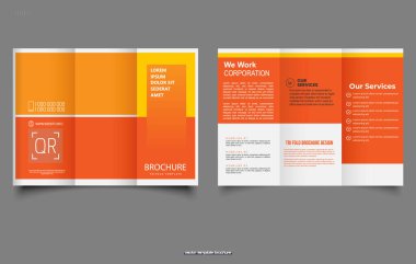 Üç Katlı Şirket broşürü. Broşür Şablonunu Hazırla.