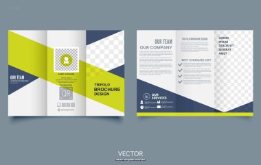 Corporate brochure templates trifold shape modern elegant. Abstract minimal geometric shapes. For printing clipart