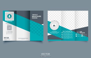 Yaratıcı tıbbi broşür üç katlı broşür. Vektör dosyası.