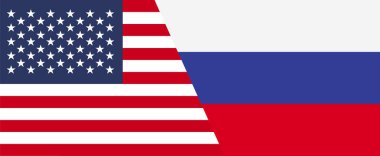ABD ve Rus bayrakları birlikte.