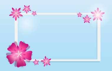 Kopya Uzayı ile Anneler Günü Çiçek Çerçeve Arkaplanı. Sosyal ağlar için gönderi.