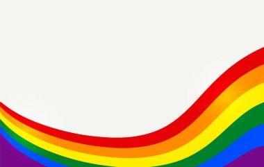 Gurur bayrağı. Gökkuşağı arka planı, LGBT pankartı, eşitlik ve hoşgörü sembolü. Düzenlenebilir resim.