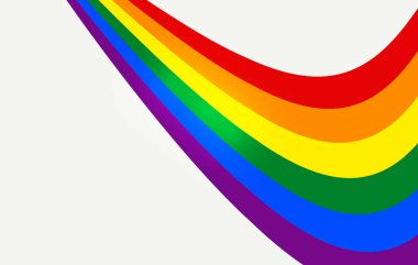 Gurur bayrağı. Gökkuşağı arka planı, LGBT pankartı, eşitlik ve hoşgörü sembolü. Düzenlenebilir resim.