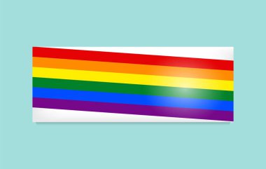 LGBT Pride Flag Banner. Colorful Rainbow Background for Equality and Love. Editable image.