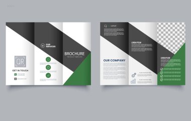 Modern Trifold Broşürü. Kurumsal İş Tasarımı. Eko tasarım için.