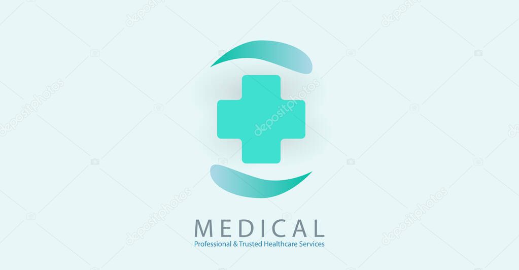 Medical Logo with Heartbeat Line - Professional Healthcare Services Concept. Editable image.