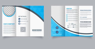 Üç Katlı Broşür İş Tasarımı Şablonu.