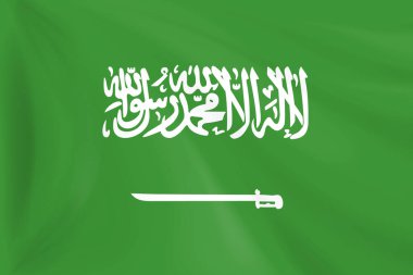 SAUDI ARABIA 'nın ulusal bayrağı. İnternetteki haber illüstrasyonları için. Düzenlenebilir resim. Düzenlenebilir resim