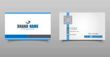 Mavi kart şablonu, düzenlenebilir resim.