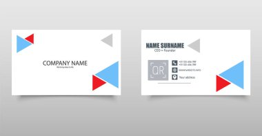 Geometrik Tasarımlı İş Kartı Şablonu.