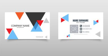 Geometrik Tasarımlı İş Kartı Şablonu.