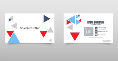 Geometrik Tasarımlı İş Kartı Şablonu.