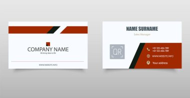 Yaratıcı iş kartı şablonu. Vektör İllüstrasyonu. Düzenlenebilir dosya.