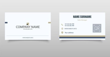 Yaratıcı iş kartı şablonu. Vektör İllüstrasyonu. Düzenlenebilir dosya.