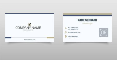 Yaratıcı iş kartı şablonu. Vektör İllüstrasyonu. Düzenlenebilir dosya.