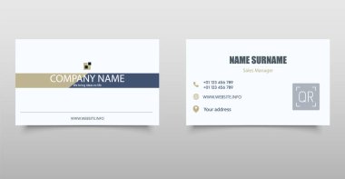 Yaratıcı iş kartı şablonu. Vektör İllüstrasyonu. Düzenlenebilir dosya.