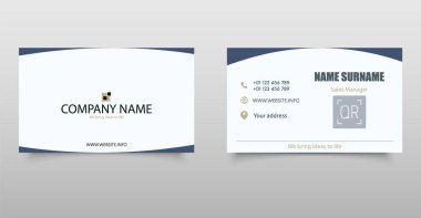 Yaratıcı iş kartı şablonu. Vektör İllüstrasyonu. Düzenlenebilir dosya.