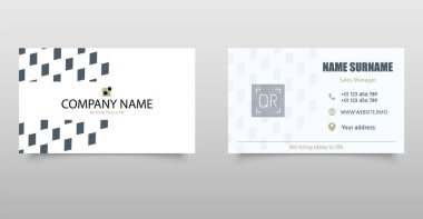 Yaratıcı iş kartı şablonu. Vektör İllüstrasyonu. Düzenlenebilir dosya.