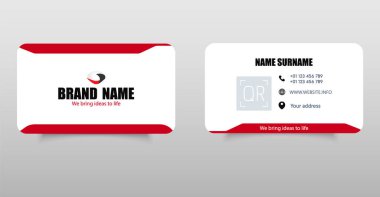 Yaratıcı iş kartı şablonu. Vektör İllüstrasyonu. Düzenlenebilir dosya.