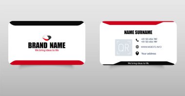 Yaratıcı iş kartı şablonu. Vektör İllüstrasyonu. Düzenlenebilir dosya.