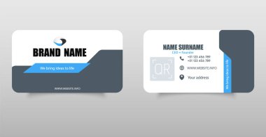 Yaratıcı iş kartı şablonu. Vektör İllüstrasyonu. Düzenlenebilir dosya.