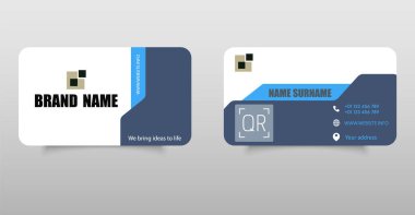 Yaratıcı iş kartı şablonu. Vektör İllüstrasyonu. Düzenlenebilir dosya.