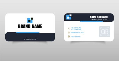 Yaratıcı iş kartı şablonu. Vektör İllüstrasyonu. Düzenlenebilir dosya.
