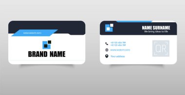 Yaratıcı iş kartı şablonu. Vektör İllüstrasyonu. Düzenlenebilir dosya.