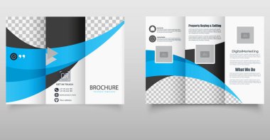 Şirket Mavi Dalga Tasarımı Broşürü, pazarlama ve kurumsal kullanım için ideal.