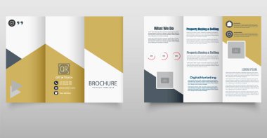 Modern Emlak Broşürü Şablonu. Gayrimenkul, şirket veya dijital pazarlama şirketleri için ideal.