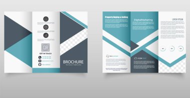Modern üç katlı iş broşürü, Şirket üç katlı broşür, Yaratıcı ve Profesyonel Üçlü broşür