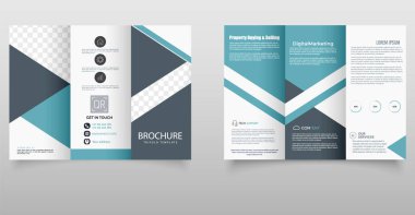 Modern üç katlı iş broşürü, Şirket üç katlı broşür, Yaratıcı ve Profesyonel Üçlü broşür