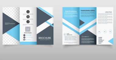 Şirket Profili için Üçlü Kapak Şablonu Yıllık Rapor, Broşürler, Broşürler, Sunumlar, Broşürler, Broşürler, Dergiler, Kitap Düzenlenebilir Dosyalar